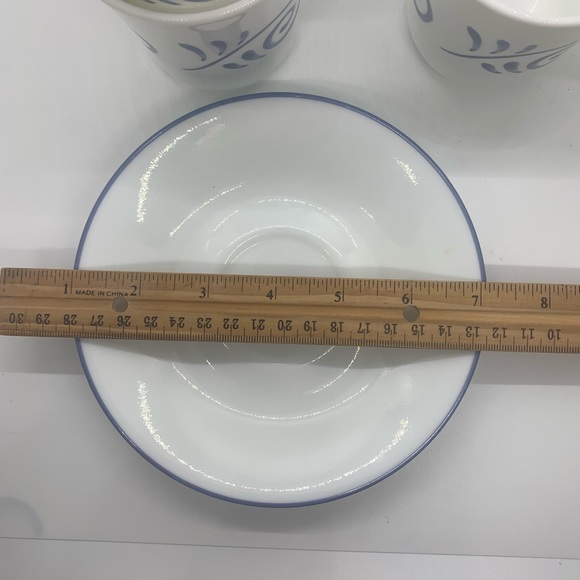 CORELLE CORNINGWARE Cup and Saucers!  Oceanview!  Set of 4! - Picture 5 of 6